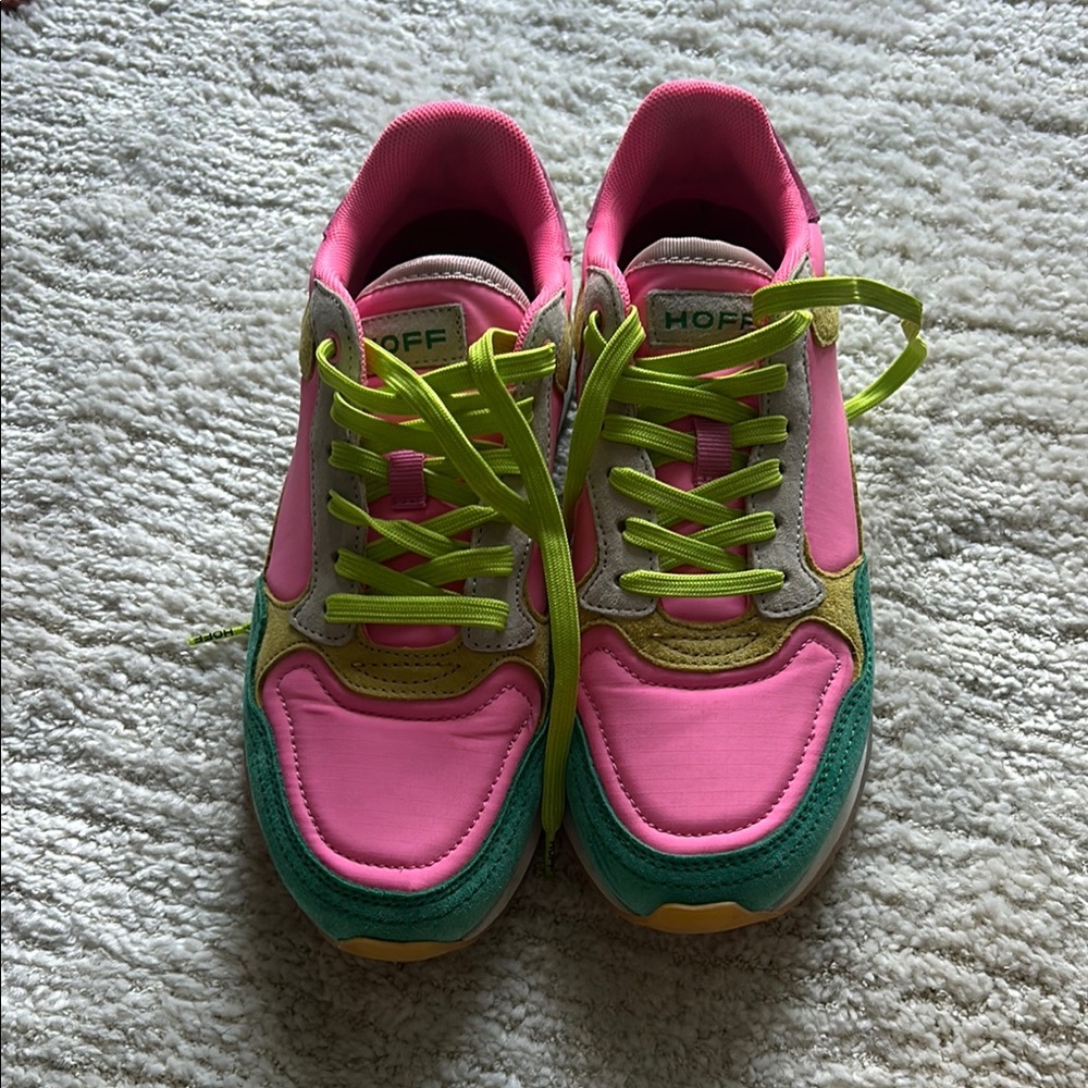 Hoff Pink and Green Sneakers